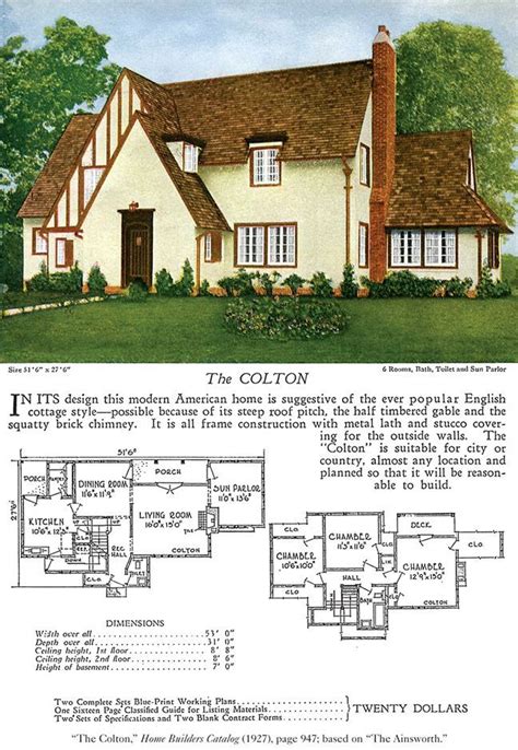 french tudor house plans|1920s english cottage house plans.